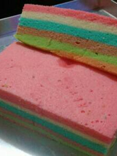Foto resep Rainbow cake kukus