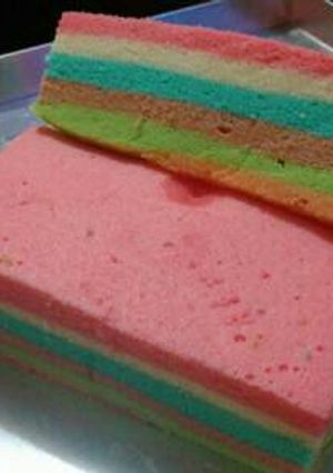 Foto resep Rainbow cake kukus