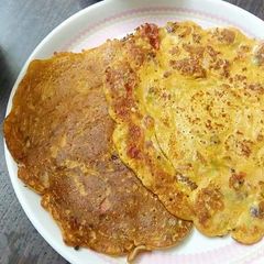 A picture of Rj special Gujju special besan pudla.