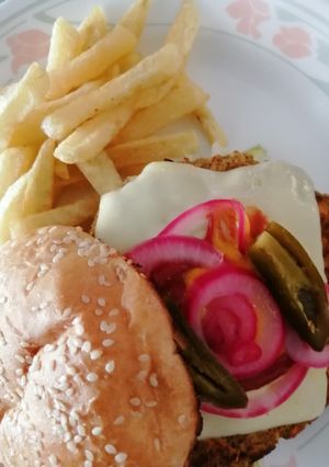 Una foto de Hamburguesa de lentejas