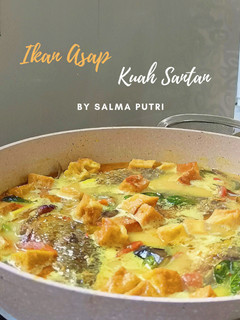 Foto resep Ikan Asap Panggangan Kuah Santan