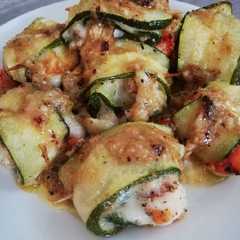 Foto di Involtini di zucchine e gamberoni