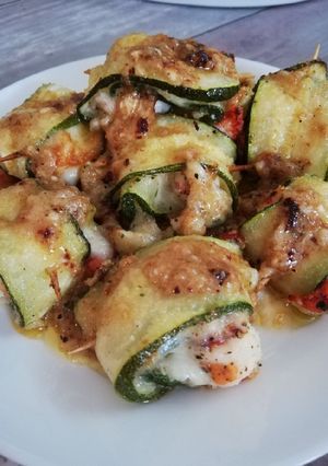 Foto di Involtini di zucchine e gamberoni