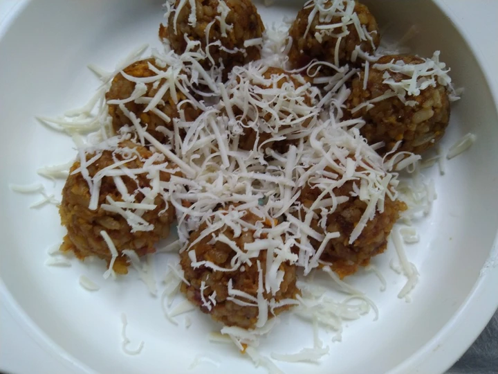 Cara Gampang Membuat Resep 13. Nasi goreng bola keju yang Enak Banget Anti Ribet, Mantap