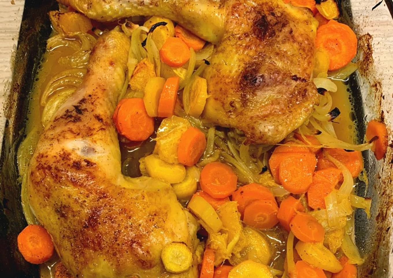 Cuisses de Poulet aux Carottes & Oranges