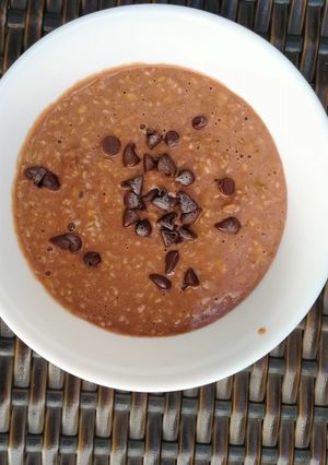 Una foto de Porridge de Cacahuate y Chocolate