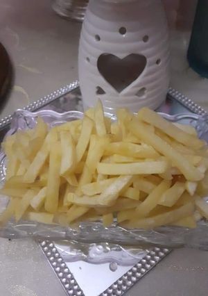 A picture of French fries Frites.