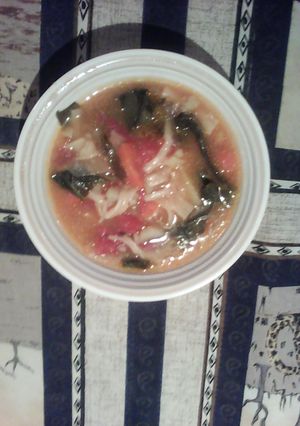 A picture of Vegetables soup.