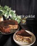 Kek batik coklat (anti gagal)