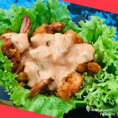 A picture of Whosayna’s Dynamite Prawns.