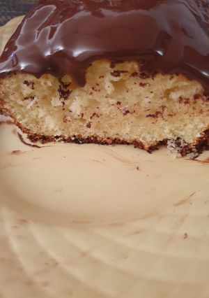 Una foto de Budín de limón con chocolate
