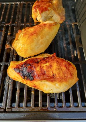 A picture of Grilled Ginger and Apple Jelly Chicken.