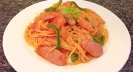 Hình ảnh món Napolitan Spaghetti (Mì Ý kiểu Nhật)