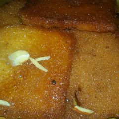 A picture of Bread ki mithai.