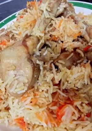 A picture of Chicken biryani😍😍😍😍😍 quick biryani.
