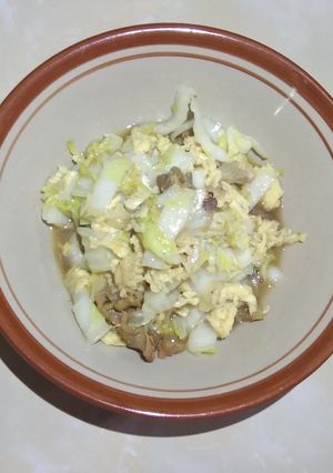 Foto resep Oseng Pakcoy telur Usus goreng