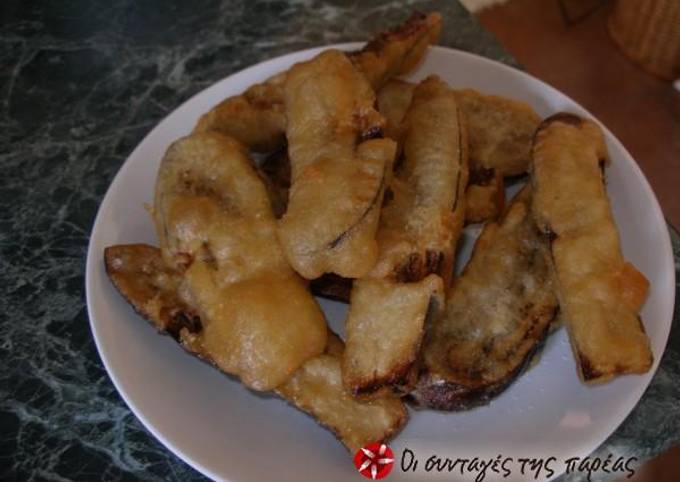 Fried eggplants with batter