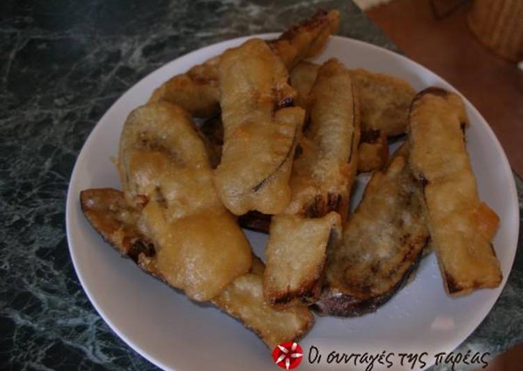 Fried eggplants with batter