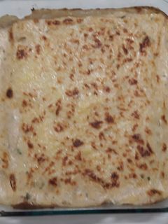 Una foto de Canelones de champiñones con bechamel