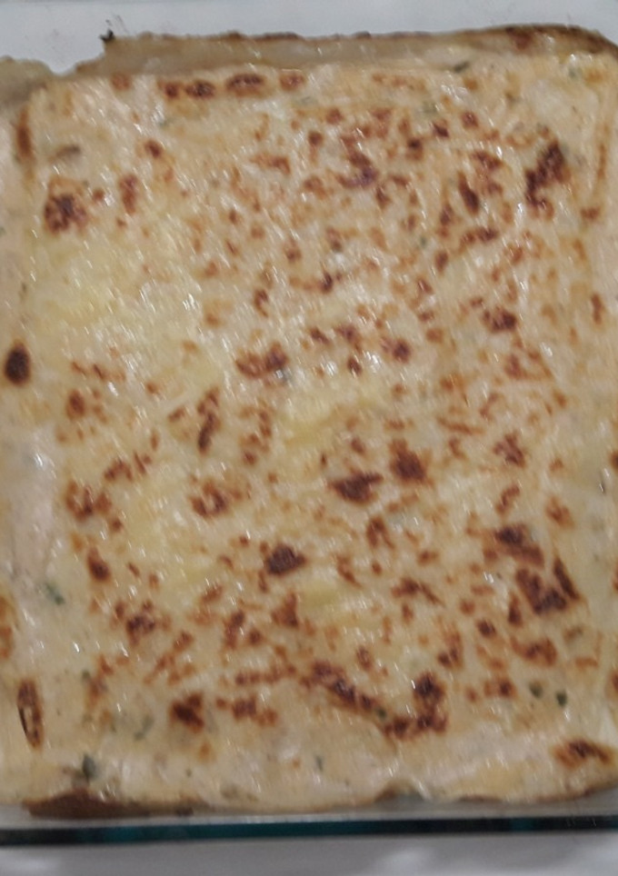 Una foto de Canelones de champiñones con bechamel