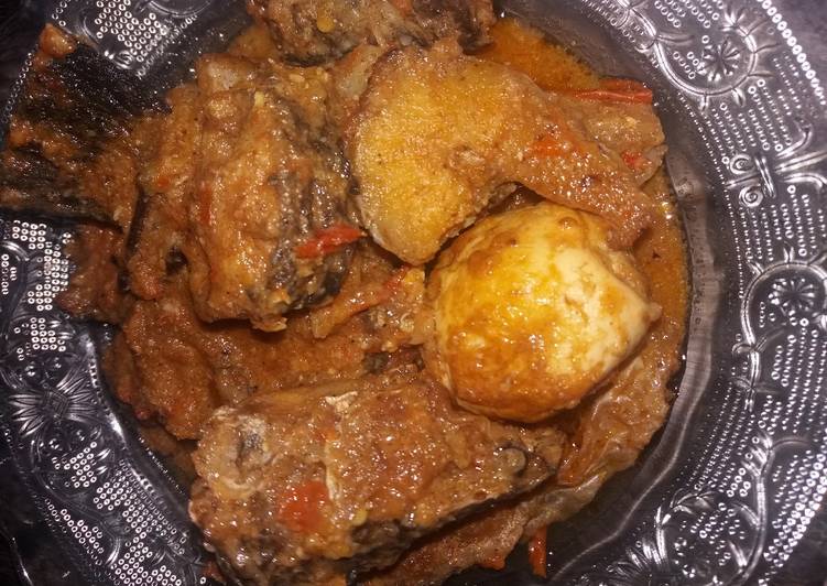 Ikan telur di masak bumbu 😁