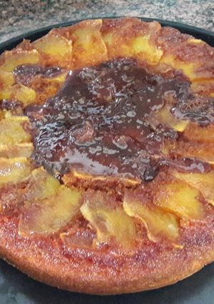 Una foto de Tarta de manzana invertida muy fácil y rápida