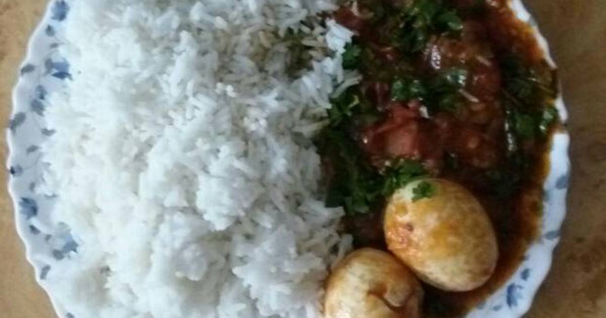 Rice and egg curry Recipe by Jose - Cookpad