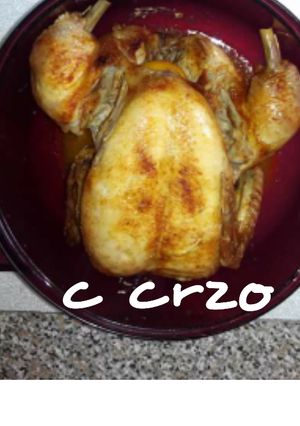 Una foto de Pollo asado en microondas