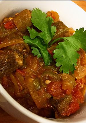 A picture of Bhindi (Okra).