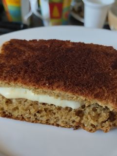 Una foto de Sándwich🧀de queso🥯en pan de plátano casero🍞🍌🥯