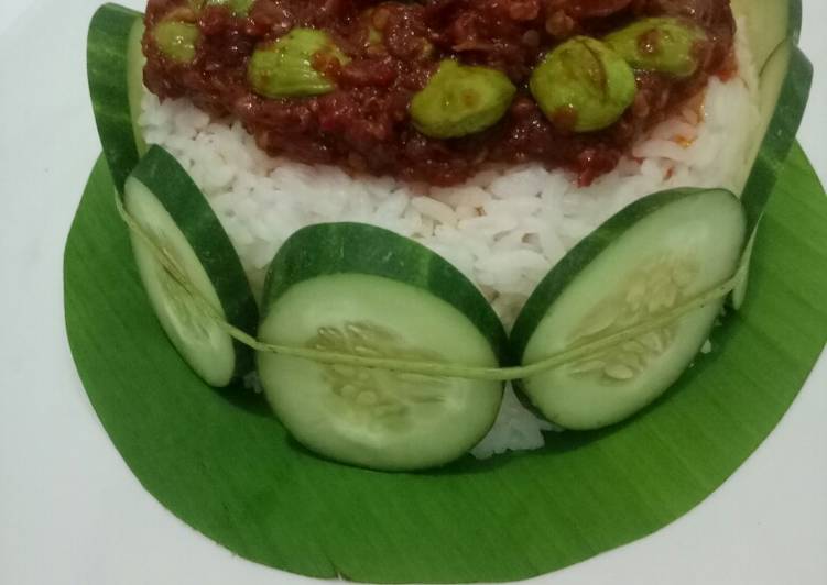 Resep Sambal terasi udang pete, Lezat Sekali