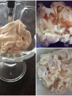 Una foto de Helado súper fácil de banana split