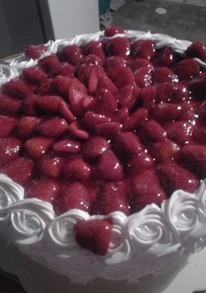 Una foto de Pastel de fresa