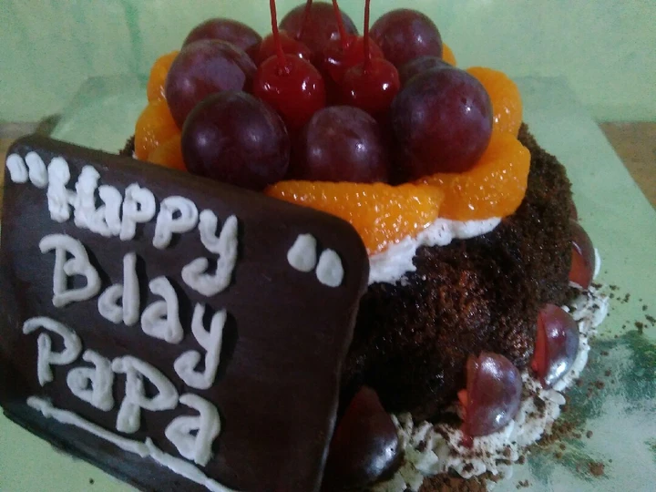 Langkah Mudah untuk Membuat Resep  Kue ultah coklat simple yang Menggugah Selera, Lezat Sekali