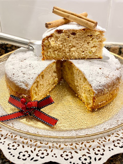 Una foto de Pastel con manzana y canela
