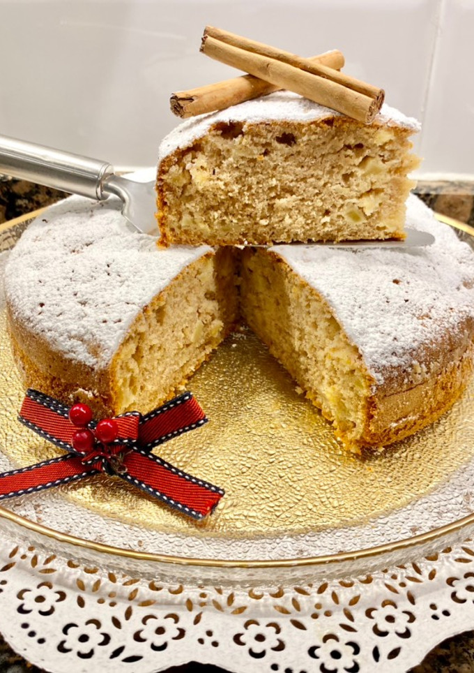 Una foto de Pastel con manzana y canela