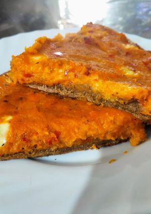 Una foto de Tarta integral de calabaza