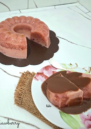 Foto resep Puding Susu Strawberry