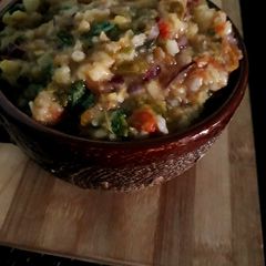 A picture of Aalu parval ka chokha pointed gourd less oil recipe.