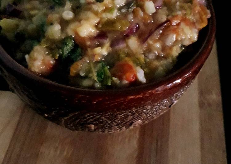Step-by-Step Guide to Make Any-night-of-the-week Aalu parval ka chokha pointed gourd less oil recipe