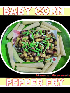 Baby corn pepper fry🌽 (Baby corn pepper fry recipe in tamil) செய்முறை முக்கிய புகைப்படம்