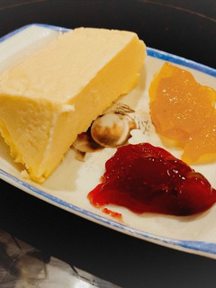 Una foto de Tarta de queso en microonda