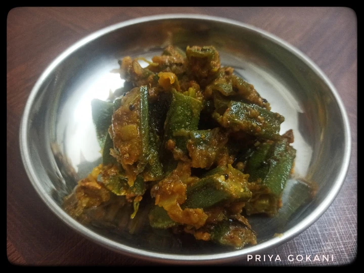 Recipe Bhindi Stuffed with Grated Aloo which So Delicious