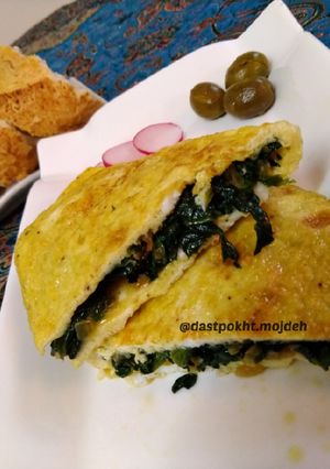 عکسی از دستور املت اسفناج