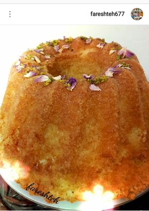 عکسی از دستور کیک هل و گلاب