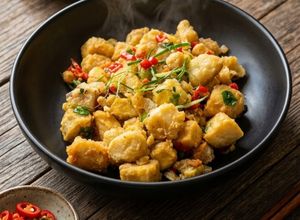Foto resep Tahu Cabai Garam Daun Jeruk (Krispi, Pedas, Gurihnya Nampol!)