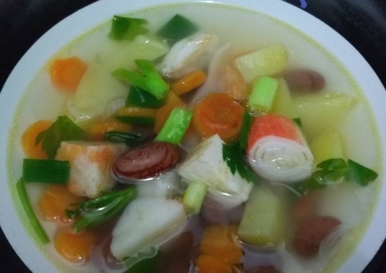 Resep Sup kacang merah bakso seafood, Bikin Ngiler