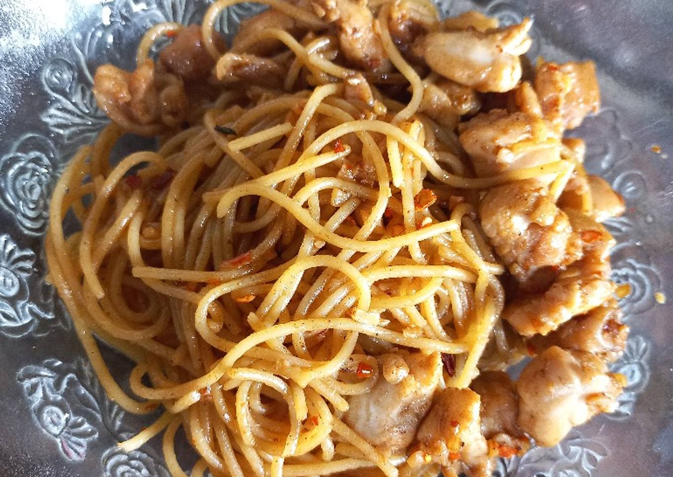 Spaghetti Ayam Pedas