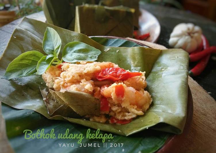 Resep Bothok Udang Kelapa (#pr_masakanbungkusdaun) yang Enak