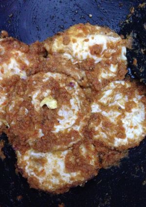 Foto resep Telur ceplok sambal udang kering pedasss